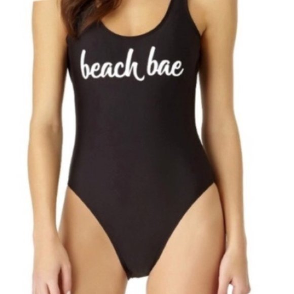 Black & White Beach Bae One Piece Size L NWOT - Picture 1 of 6